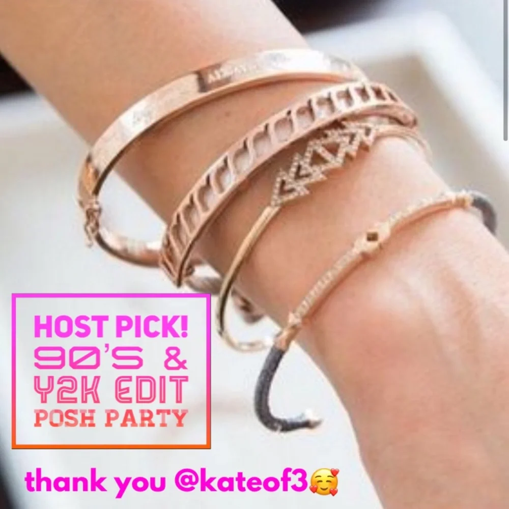 Stella & Dot | Dainty Rose Gold Bracelet Leather Inspire Bracelet - Picture 5 of 6